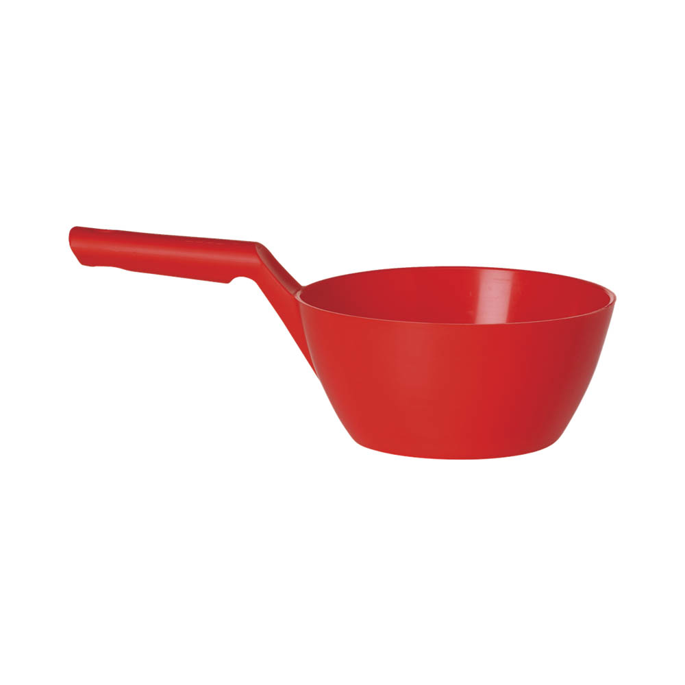 Kulatá naběračka, 1l červená, ks - Čisticí přípravky pro kuchyně, restaurace a do myček nádobí
