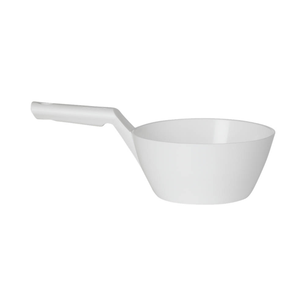 Kulatá naběračka, 1l bílá, ks - Čisticí přípravky pro kuchyně, restaurace a do myček nádobí